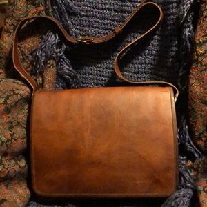 Rustic Town handmade leather computer bag